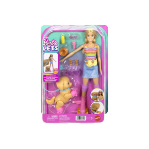 Barbie Panenka s pejskem na bruslích blondýnka JMJ44