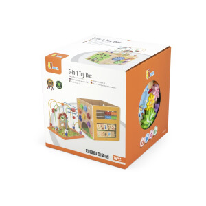 Dřevěný box s aktivitami 5v1