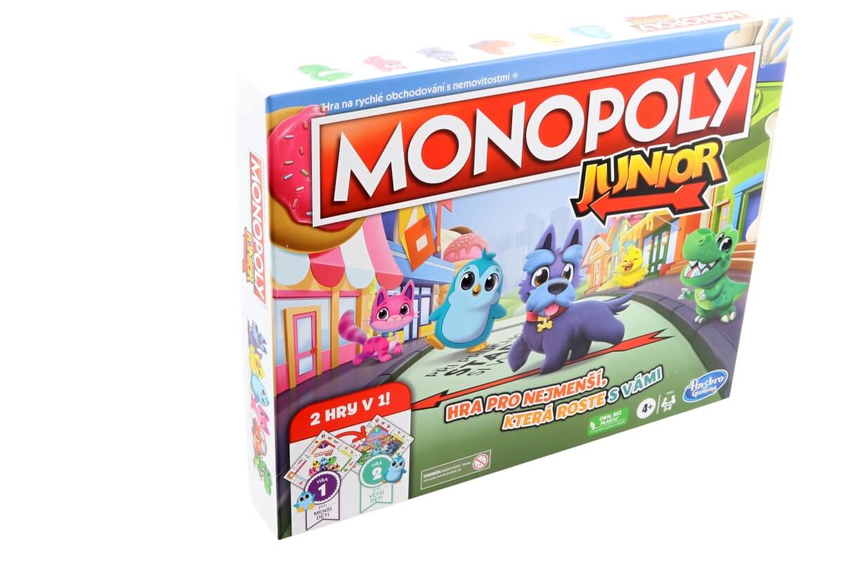 Oboustranná hrací deska Monopoly Junior 2v1
