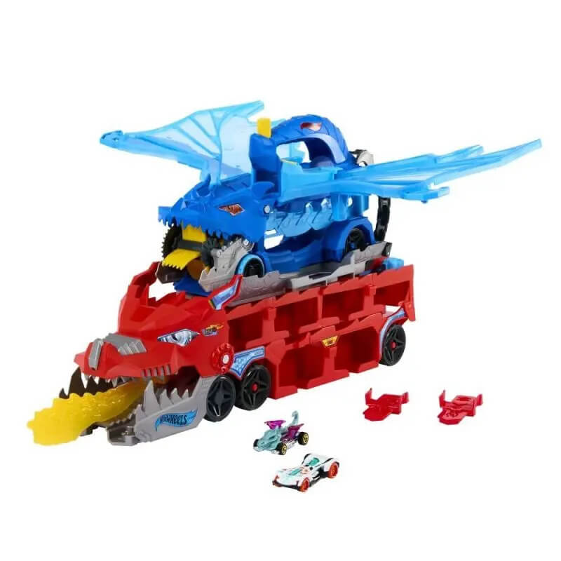 Hot Wheels City Mega tahač s odpojitelným menším drakem