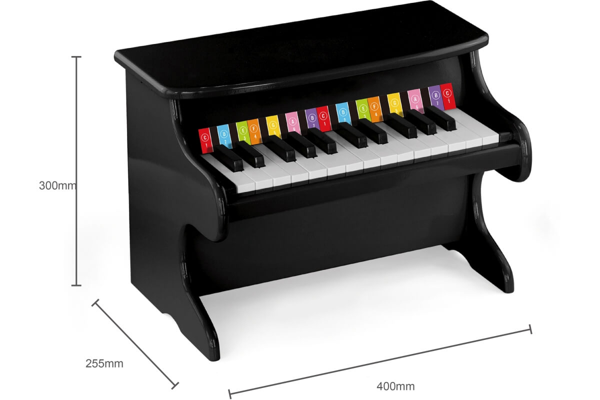 Dřevěné dětské piano Viga – detail kláves